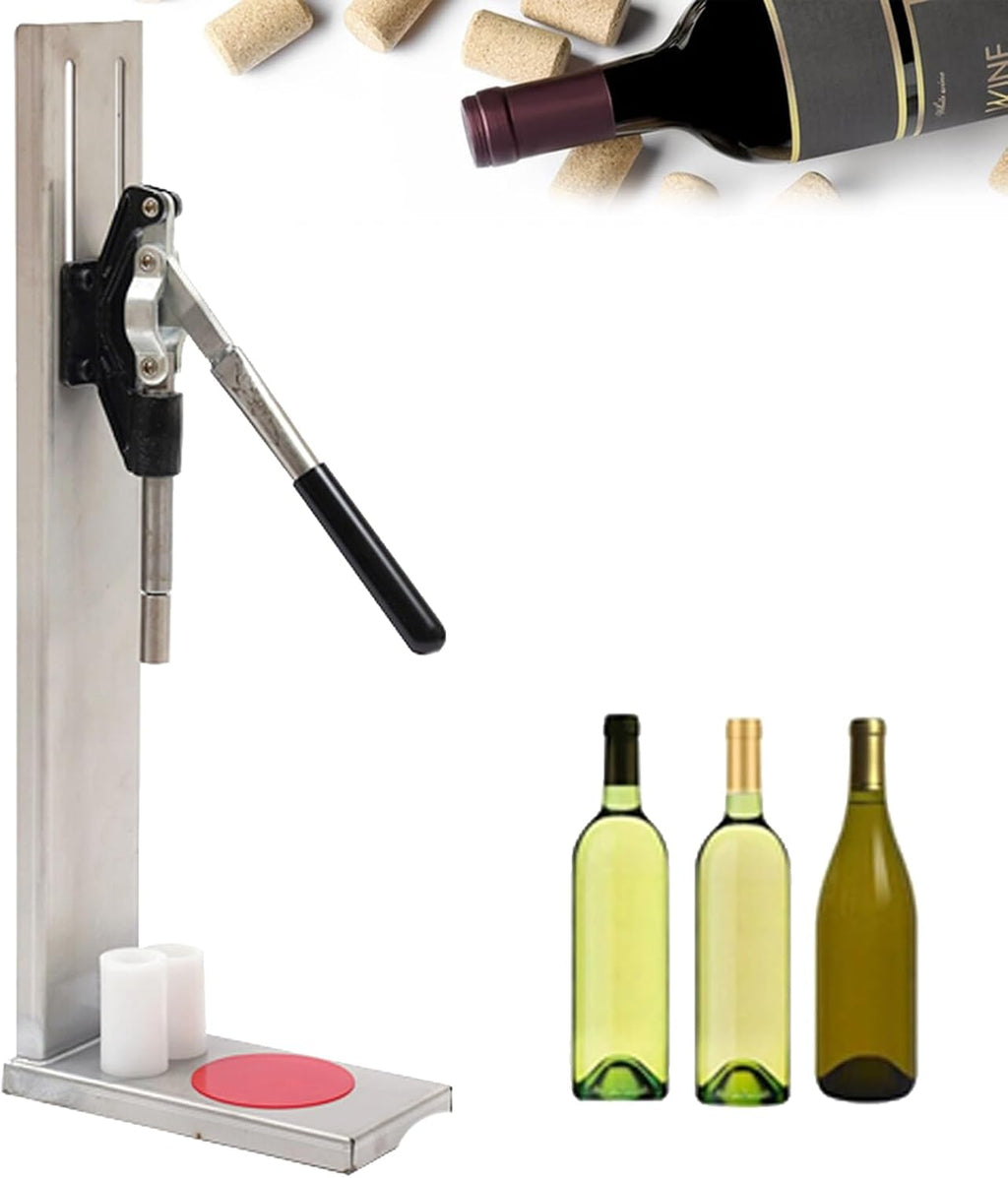Wine bottle corker, Manual Wine bottle Capper Bottle Corking Machine, 2 POM Inserting Stopper Corking Tool Wine