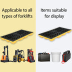 2Pcs 2-Drum Modular Platform Spill Containment Trays,48x24x4 Inch