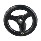 6 Inch Spoke Hand Wheel with Revolving Handle for Lathe Milling Machine - 3/4 Bore Plastic Crank(12x100mm)