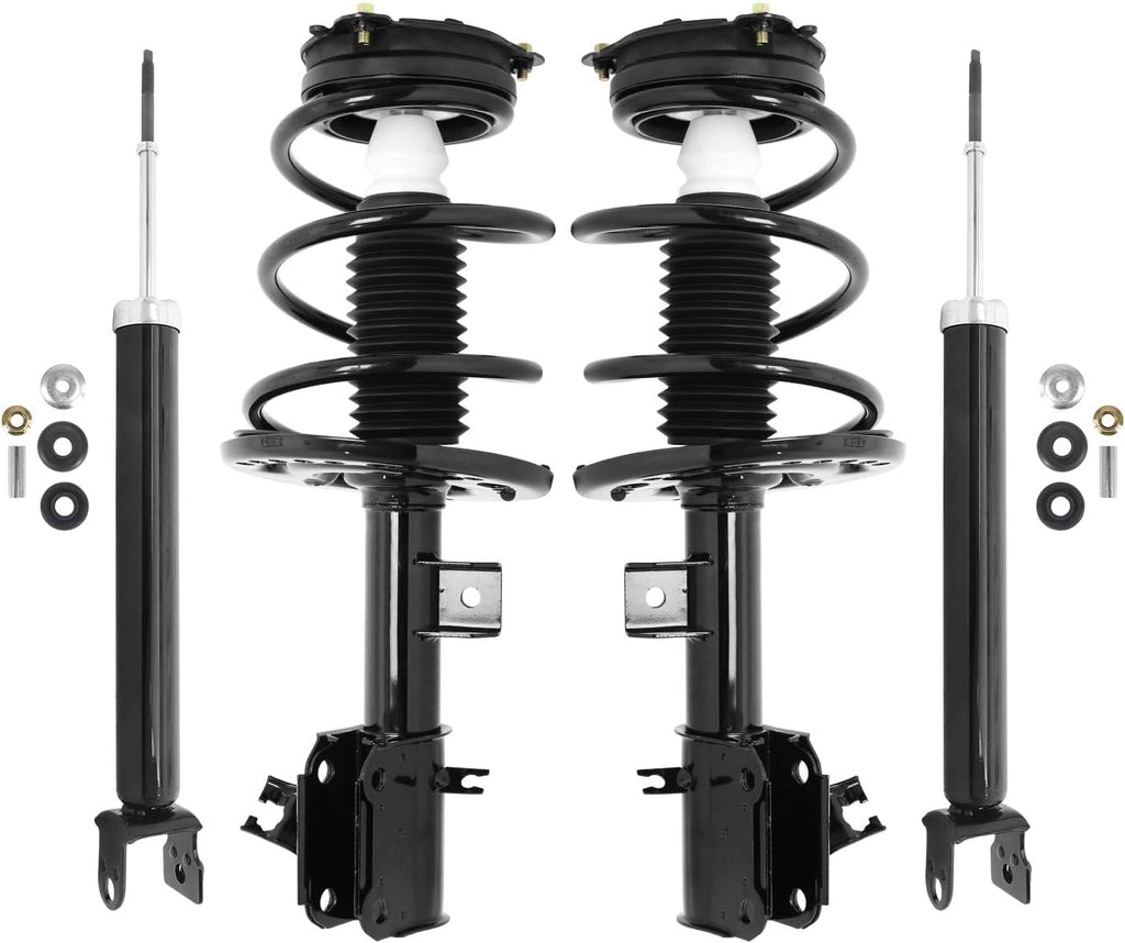 COMPLETESTRUTS - Front Complete Strut Assemblies with Coil Springs and Rear Shock Absorbers Replacement for 2013-2017 Nissan Altima 4CYL Sedan - Set of 4