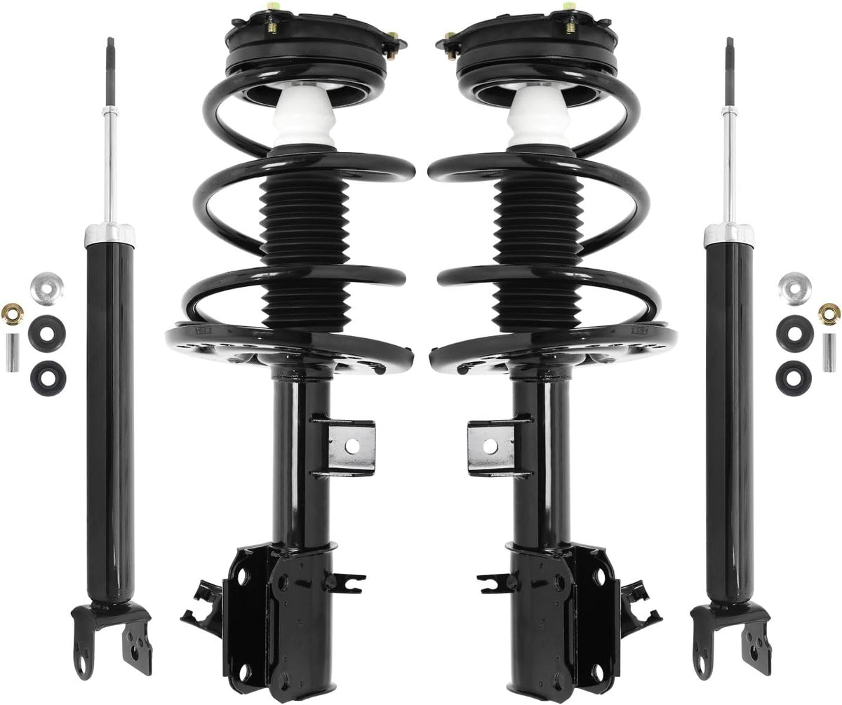 COMPLETESTRUTS - Front Complete Strut Assemblies with Coil Springs and Rear Shock Absorbers Replacement for 2013-2017 Nissan Altima 4CYL Sedan - Set of 4