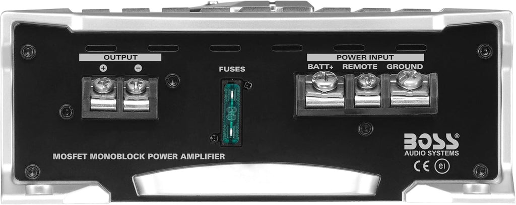 AR1500M Monoblock Car Amplifier - 1500 High Output, High/Low Level Inputs, Low Pass Crossover, Hook Up to Subwoofer
