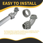 HDHAODA Conduit Connectors, 2 Inch, 90-Degree, Grey, 5-Pack