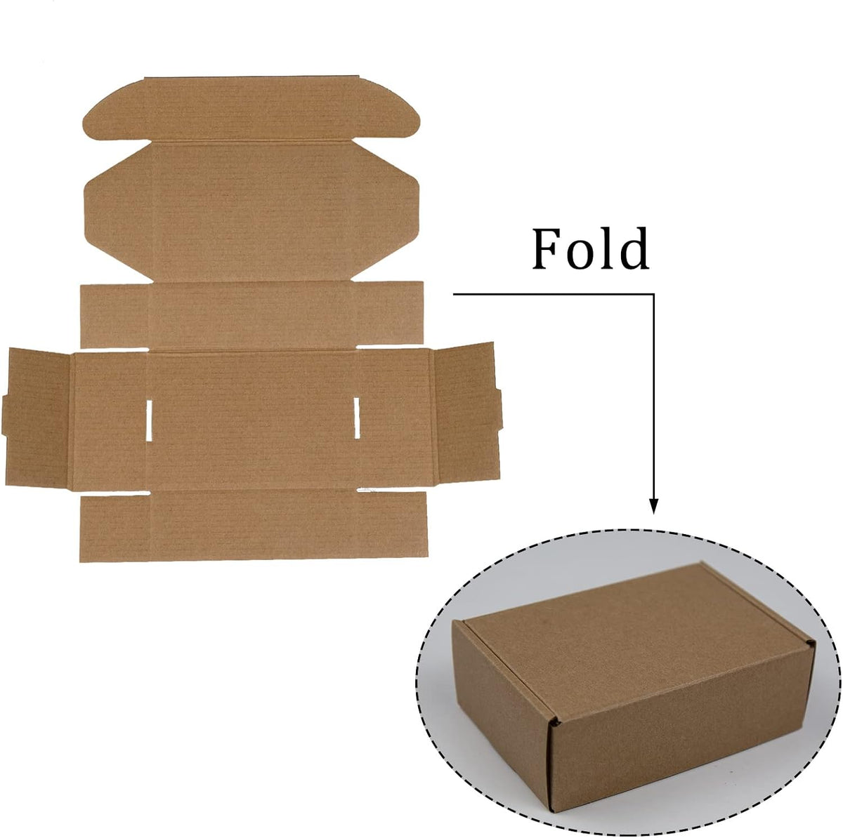 6x4x2 Inches Shipping Boxes Pack of 25, Brown Corrugated Cardboard Boxes for Small Bussiness