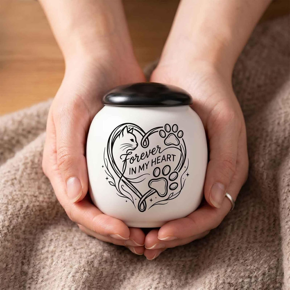 Cat Urn for Ashes, Pet Memorial Keepsake Cremation Urn