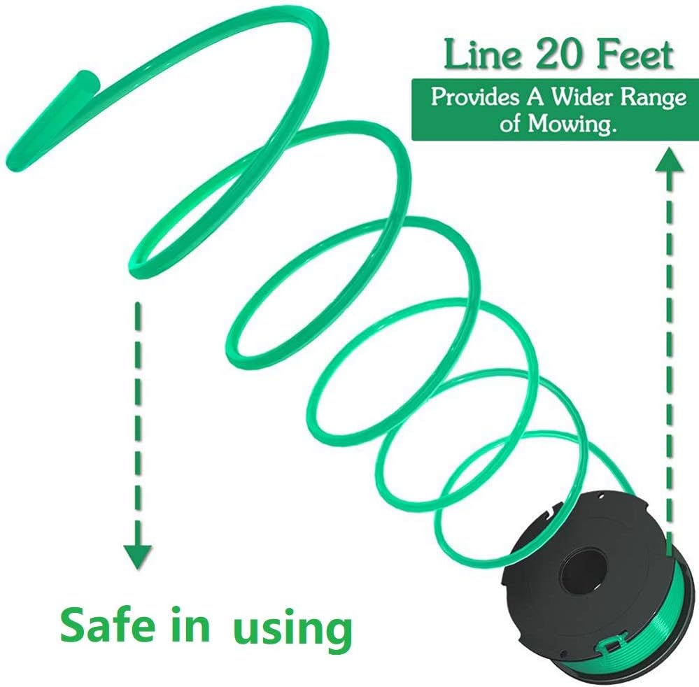 GH3000 Trimmer Replacement Spools Compatible with Black and Decker SF-080 LST540 Weed Eater, 20ft 0.080 inch GH3000R