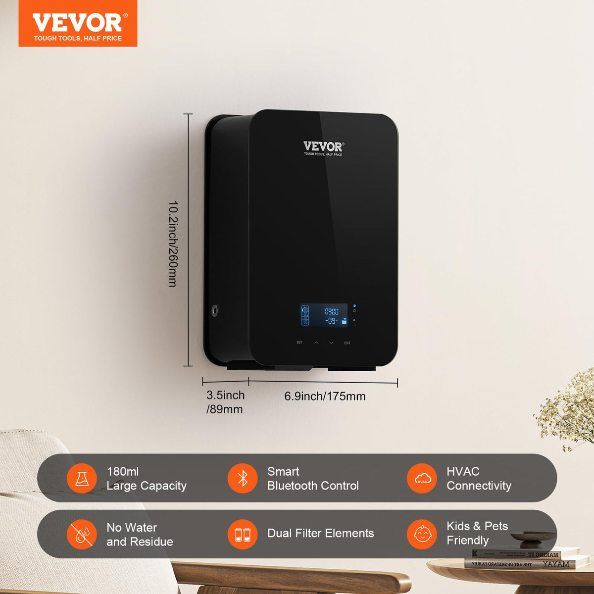 Upgrade HVAC Scent Diffuser, Smart Scent Air Machine for Home, 180ML with Cold Air Technology, Waterless Essential