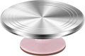 12" Pink Aluminum Alloy Cake Turntable, Cake Stand for Decorating