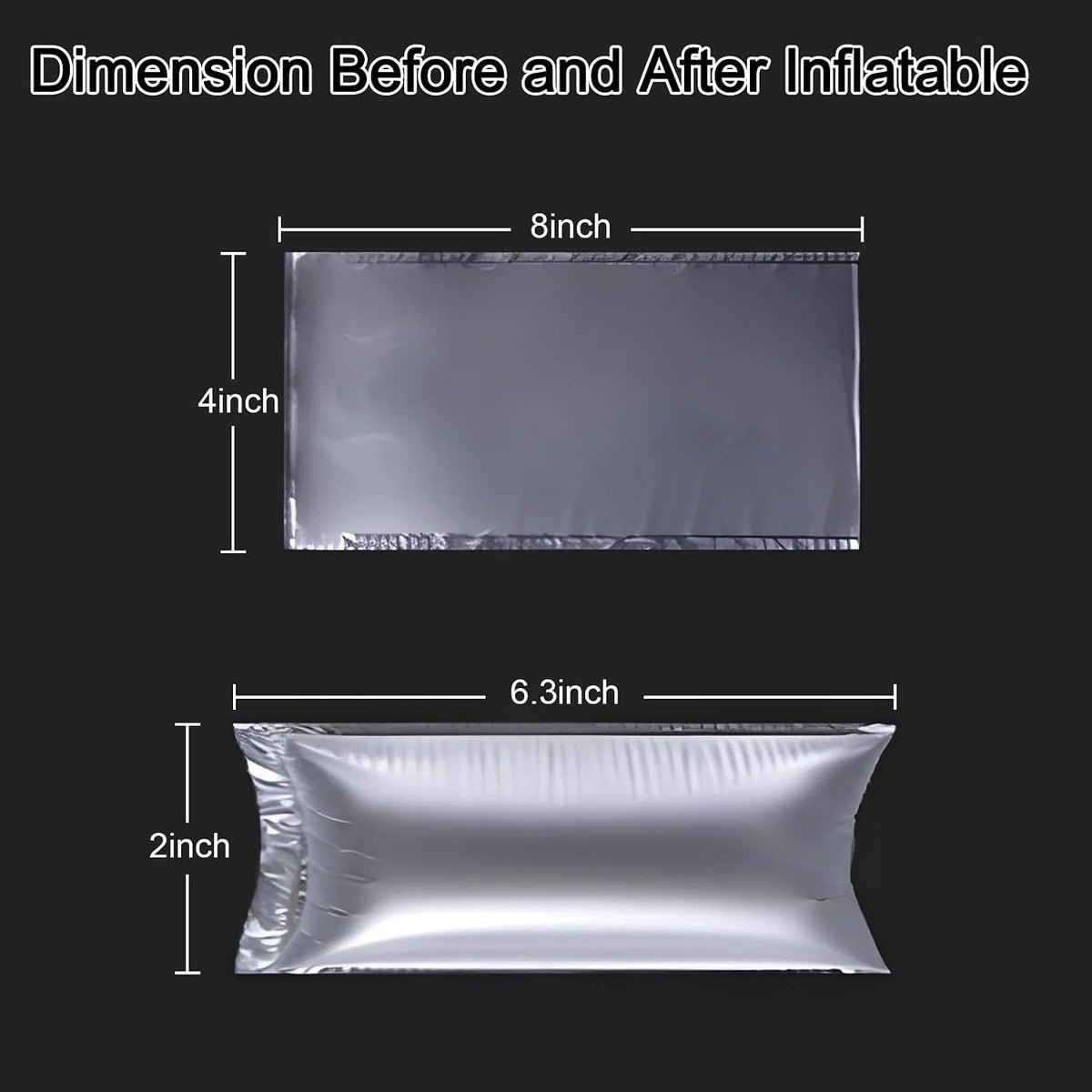 Air Pillows for Shipping 170 Count (20 Gallons) - 4x8" Pre-Filled Inflatable Air Cushions for Packing - Void Fill Air