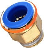 Pneumatic Quick Connector M5 1/8 1/4 3/8 1/2 PU Hose Air Pipe 4 6 8 10 12 14 16mm PC8-02 Brass Straight(PC6-01)