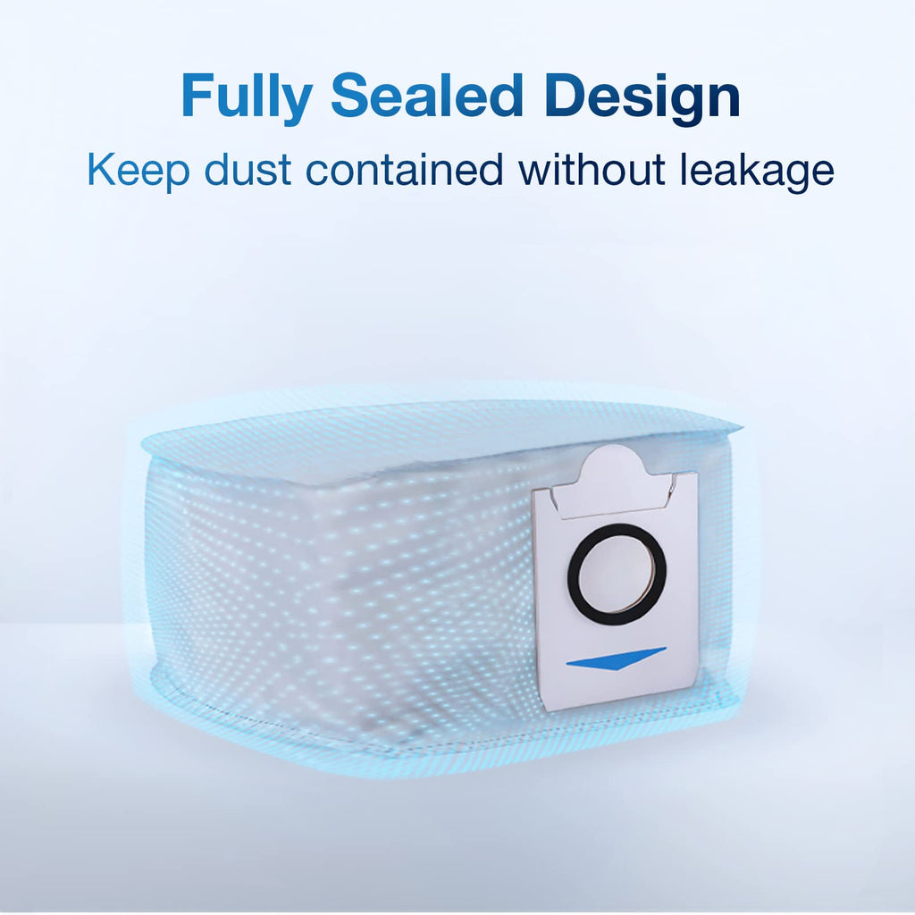 ECOVACS Dustbag 3 Pcs, Compatible with DEEBOT X2 OMNI/ X2 COMBO, Robot Vacuum and Mop Combo, White