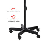 3000 Ceramic Stand Hood Dryer with Digital Timer, Adjustable Height, 360° Wheels, 3 Temp Settings, Quick Drying