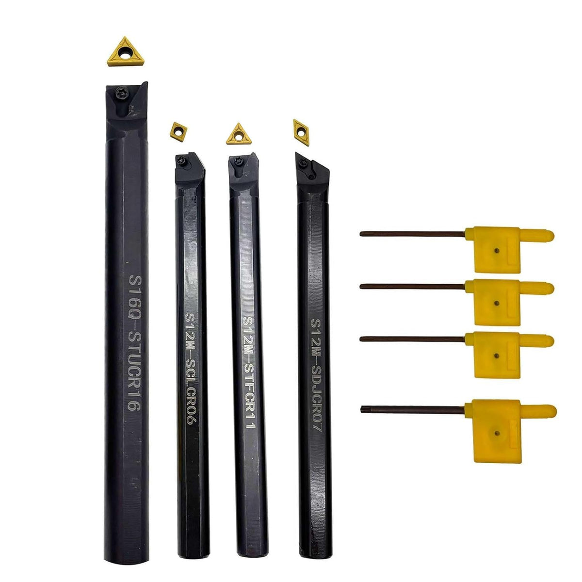 1/2in Indexable Turning Tool Holder Boring Bars with Carbide Turning Inserts