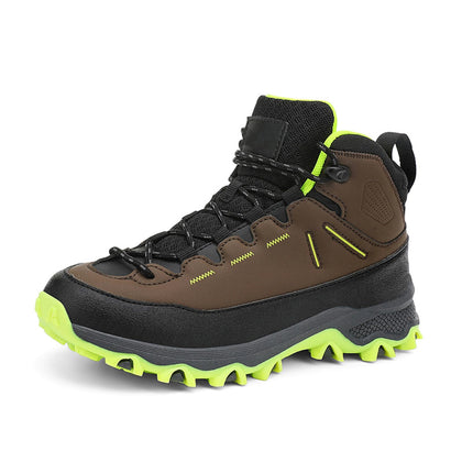 Kids Hiking Boots Boys Girls Outdoor Trekking Walking Climbing Sneaker Durable TPR Lace-Up Comfortable Waterproof