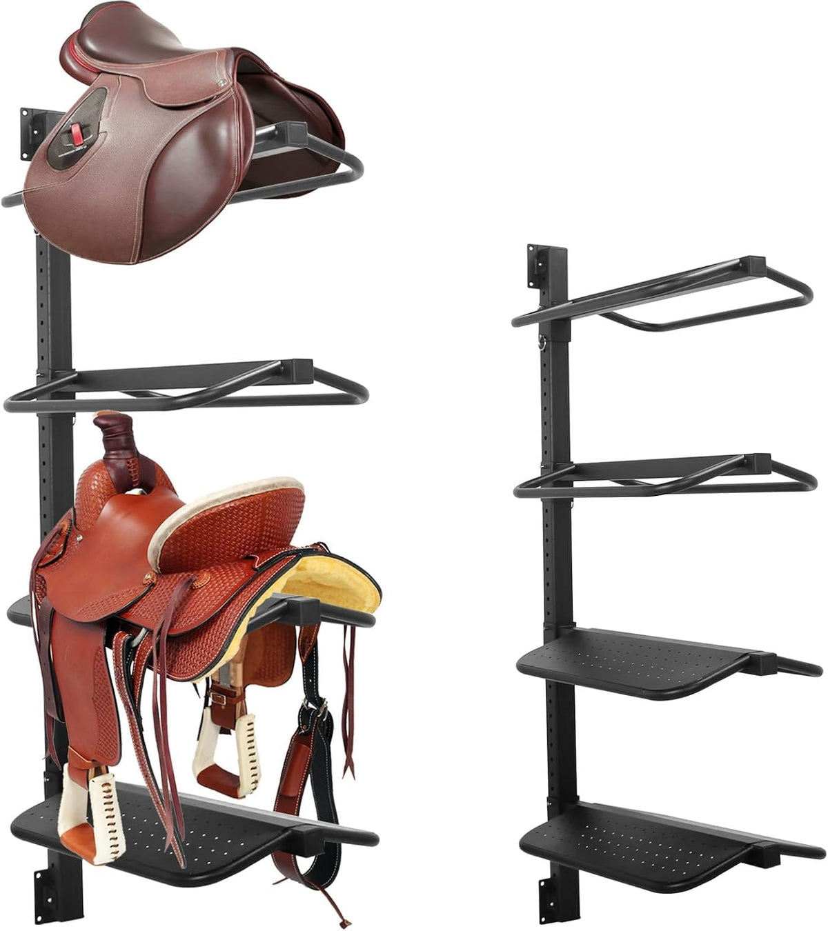 4 Tier Saddle Rack Wall Mount, Metel Saddle Stand