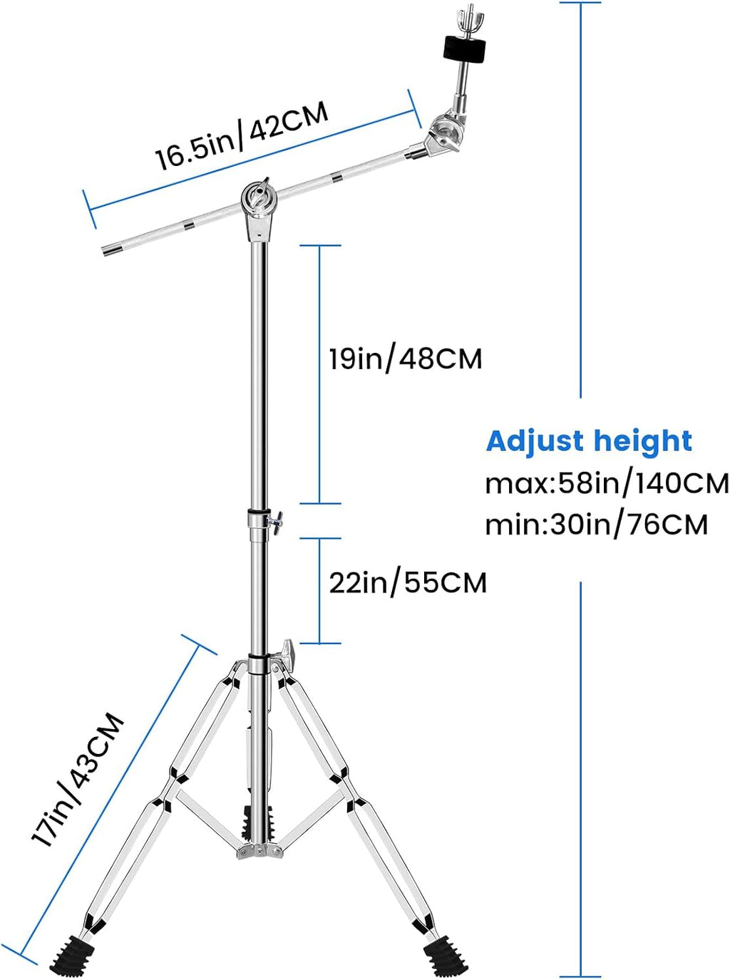 Cymbal Stand, Adjustable Cymbal Stand for Drum Hardware Percussion Mount Holder Gear Set Drum Hardware Set for