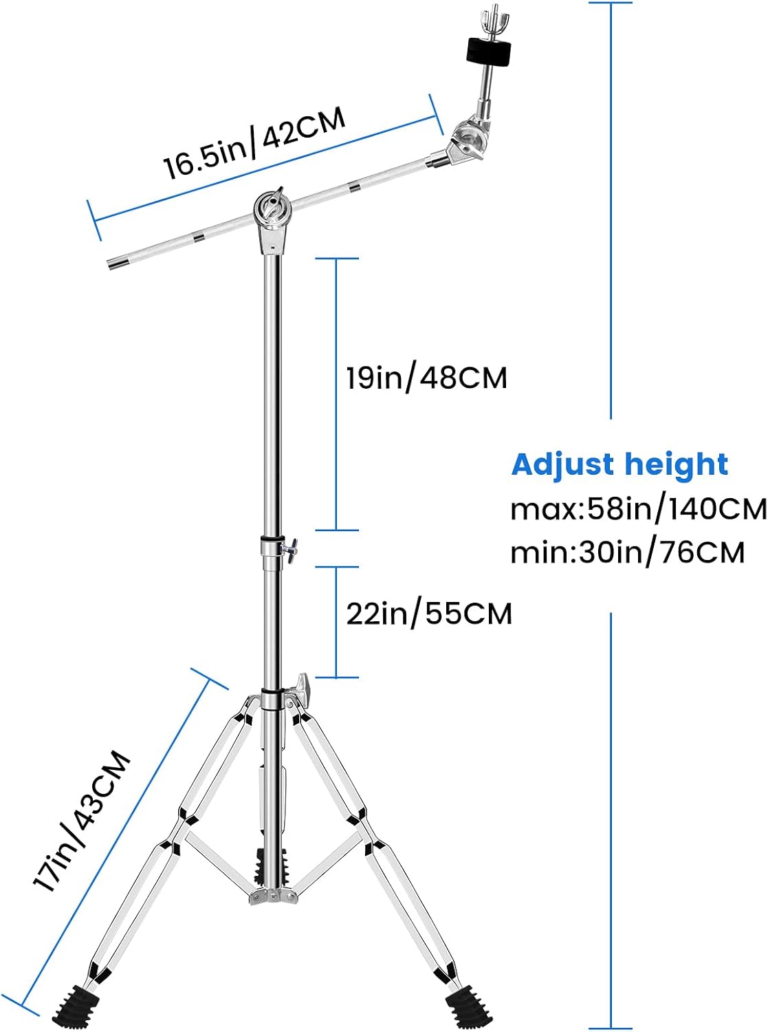 Cymbal Stand, Adjustable Cymbal Stand for Drum Hardware Percussion Mount Holder Gear Set Drum Hardware Set for