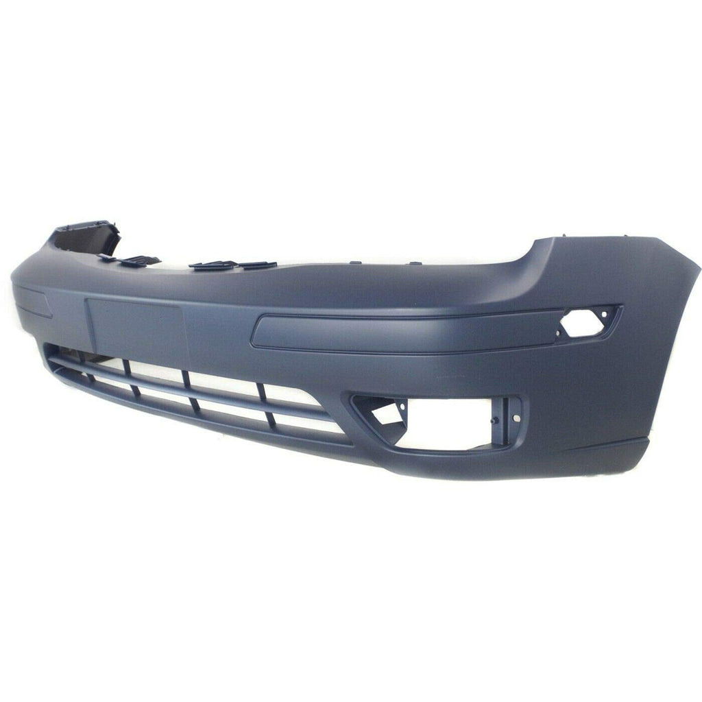 Front Bumper Cover Primed Plastic + Grille Assembly For 2005-2007 Ford Focus Direct Replacement