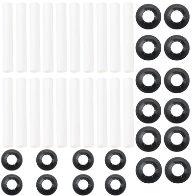 20 Sets Garage Door Hinges 20 Pieces Each of Quiet Roller Sleeves and Roller Shaft Nut Washers Inner Diameter 11mm
