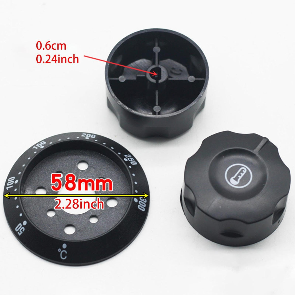 SiaBiced Thermostat Oven Knob Boiling Water Heaters Switch Knob Replacement, 50 to 300