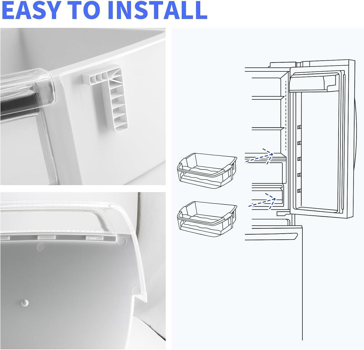 Right 2 Pack AAP73252209 AAP73252202 Refrigerator Door Bin Replacement