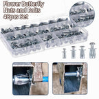 Button Rivet Locking Nuts Set, M4 M5 M6 M8, Flower Nuts Bolts