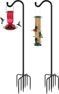 76'' Bird Feeder Pole, 7-Prong Base Shepherds Hook for Outdoor