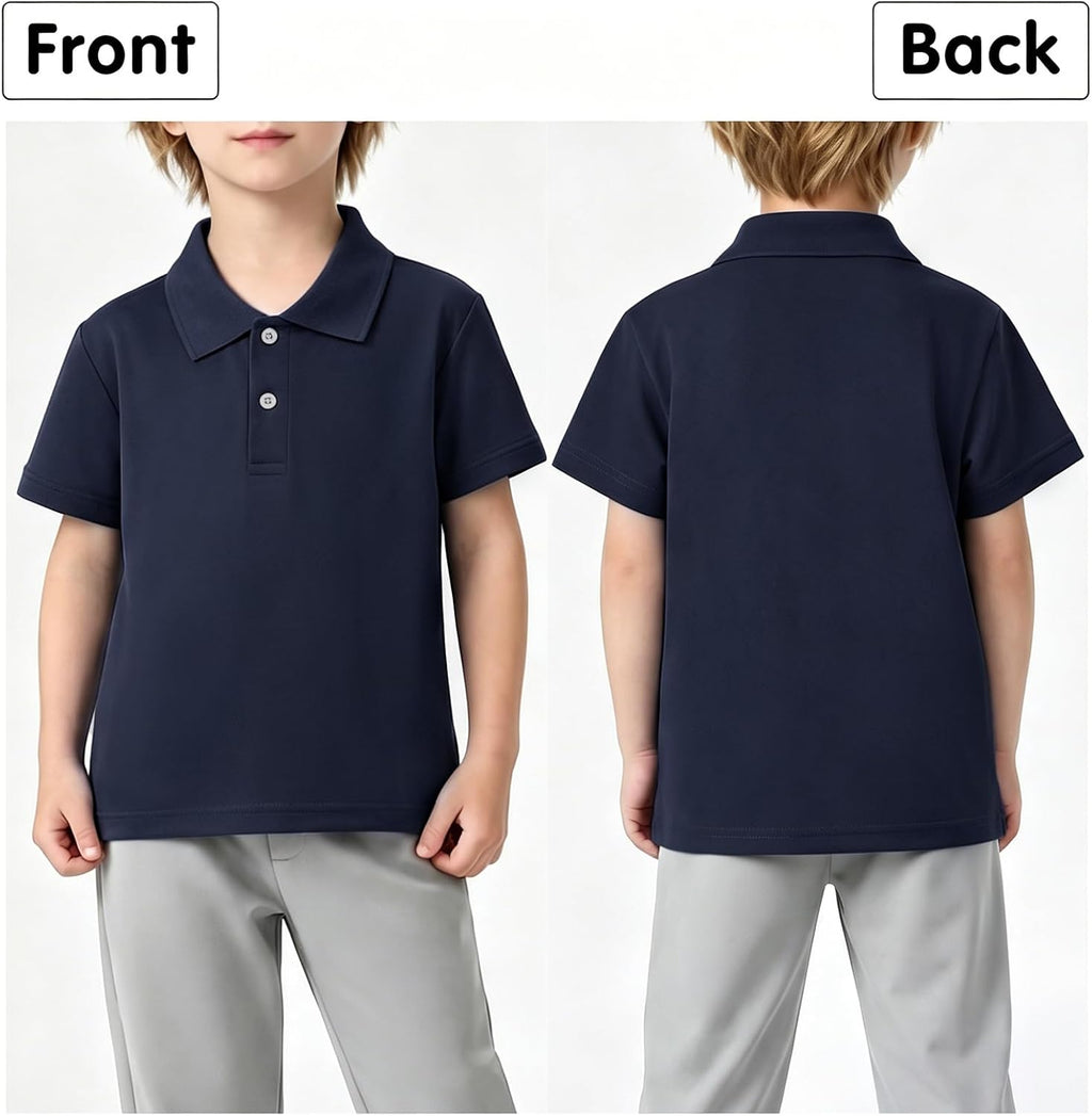 Pique Boys Polo Shirt Short Sleeve Golf Kids School Uniform Shirt Age 5-14Y | Polo Shirt for Boys,Daily Formal School