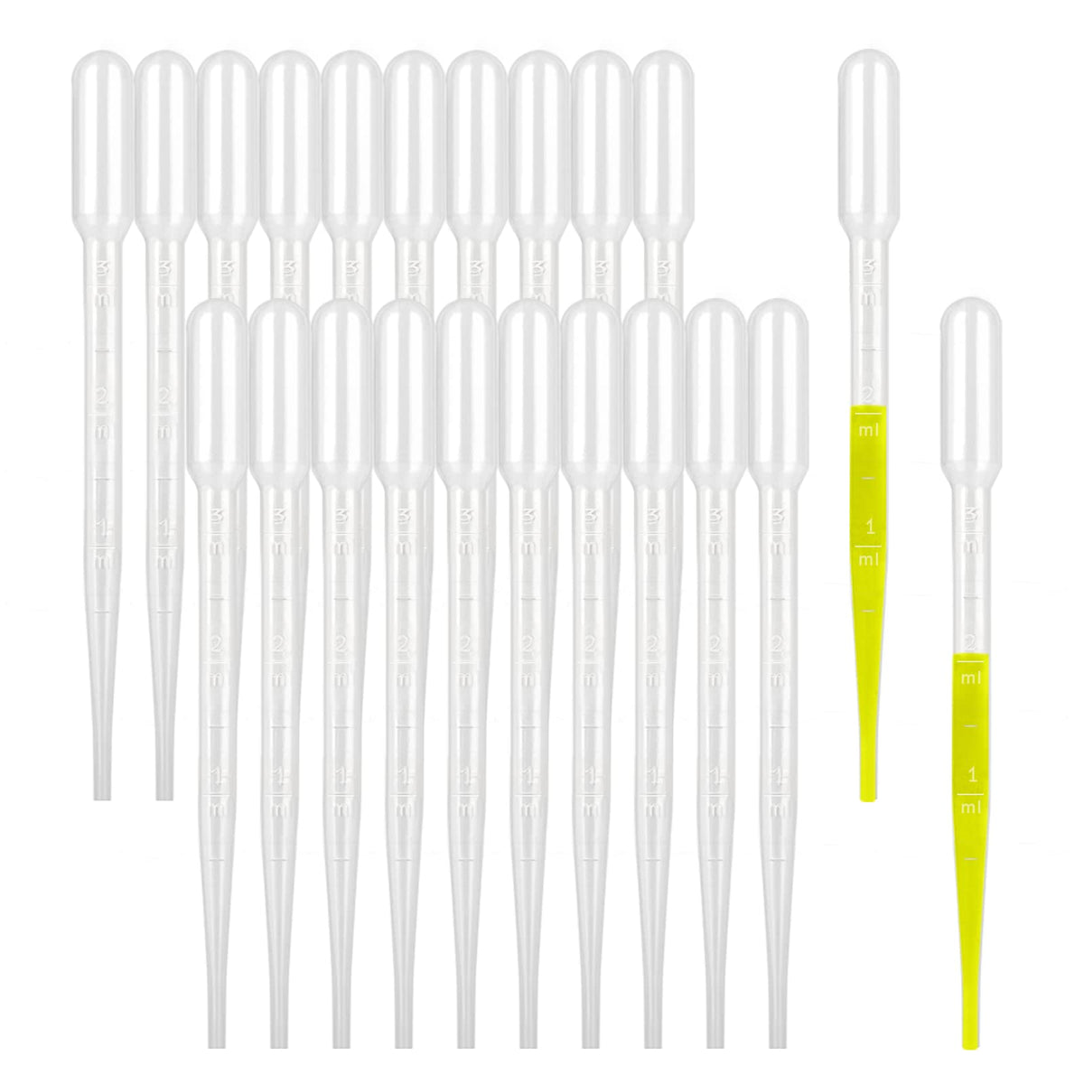 200PCS 3ml Disposable Plastic Transfer Pipettes for Oil Lab Art