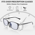 12 Pack Safety Glasses Over Eyeglasses, Anti-Fog Protective Goggles