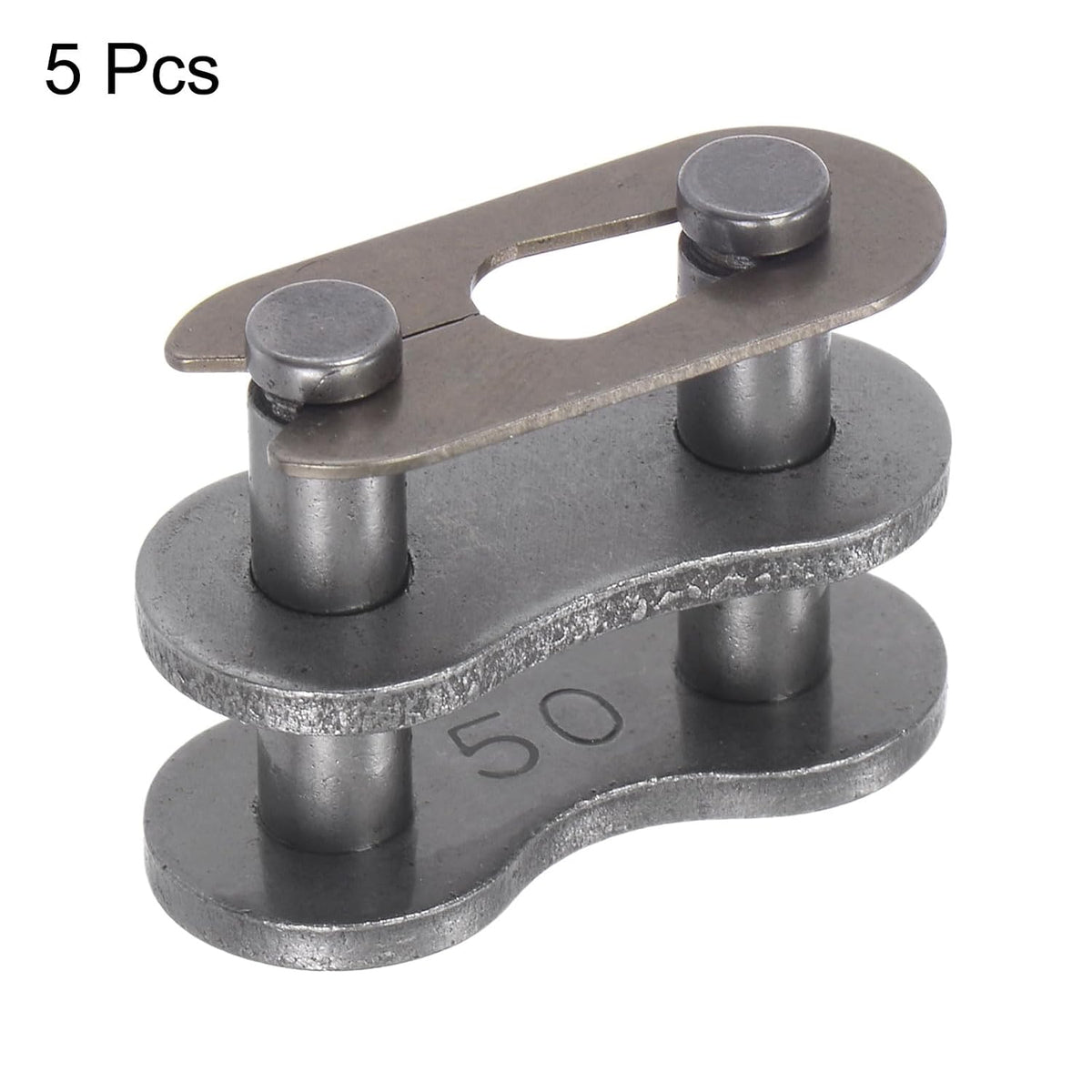 uxcell 5Pcs #50 Chain Master Connector Link Roller, 5/8" Pitch Carbon Steel, Standard Connecting Split Links for 10A Chain