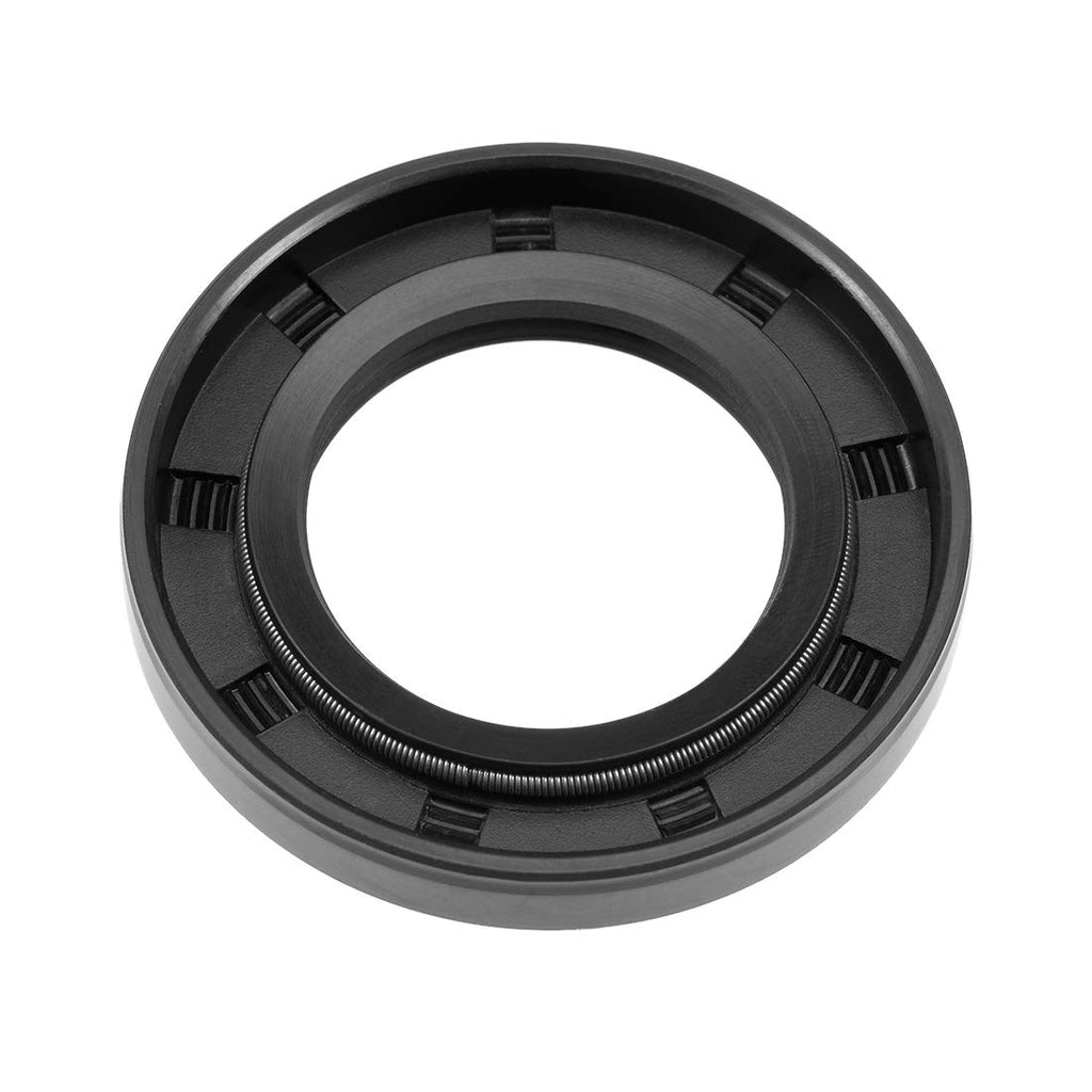 uxcell Oil Seals Rubber TC 28x47x7mm Double Lip w/Spring Black
