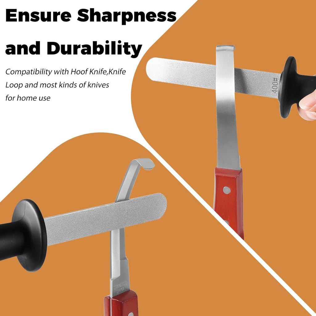 Hoof Knife with Sharpener, Farrier Tools Kits, Horse Goat Hoof Trimmers