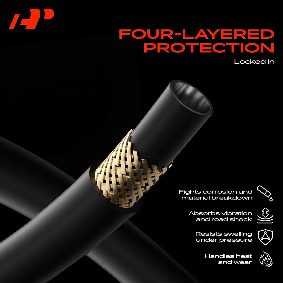 A-Premium Power Steering Pressure Hose Assembly Compatible with Jeep