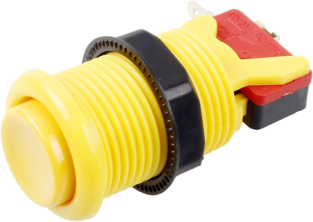 6X American Style Standard Arcade Buttons Switchable Happ Type 30mm Push Button 3/16" Terminal for Jamma Mame Kit