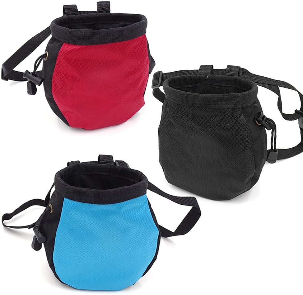 Climbing Chalk Bag for Rock Climbing - with Chalk Ball | Drawstring closure, Refillable chalk ball, Adjustable waist