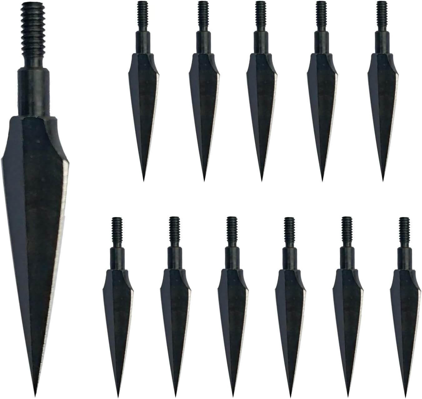 Traditional Archery Broadheads 100/125 Grain - Heat-Treated Arrow Tips for Compound, Recurve Bow & Crossbow, 12 PK