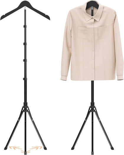 Adjustable Shirt Display Stand Mannequin Torso, Multi-Use Clothing Display | 32-63 Inches Steamer Rack Stand Foldable