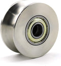 Heyous U Groove Stainless Steel Silent Pulley - 600LB, Silver Tone