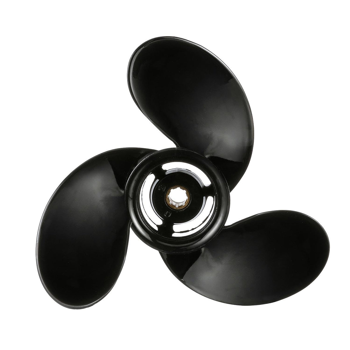 Quicksilver Black Diamond 3-Blade Aluminum Propeller, 9" Diameter x 7" Pitch, Right Hand Rotation