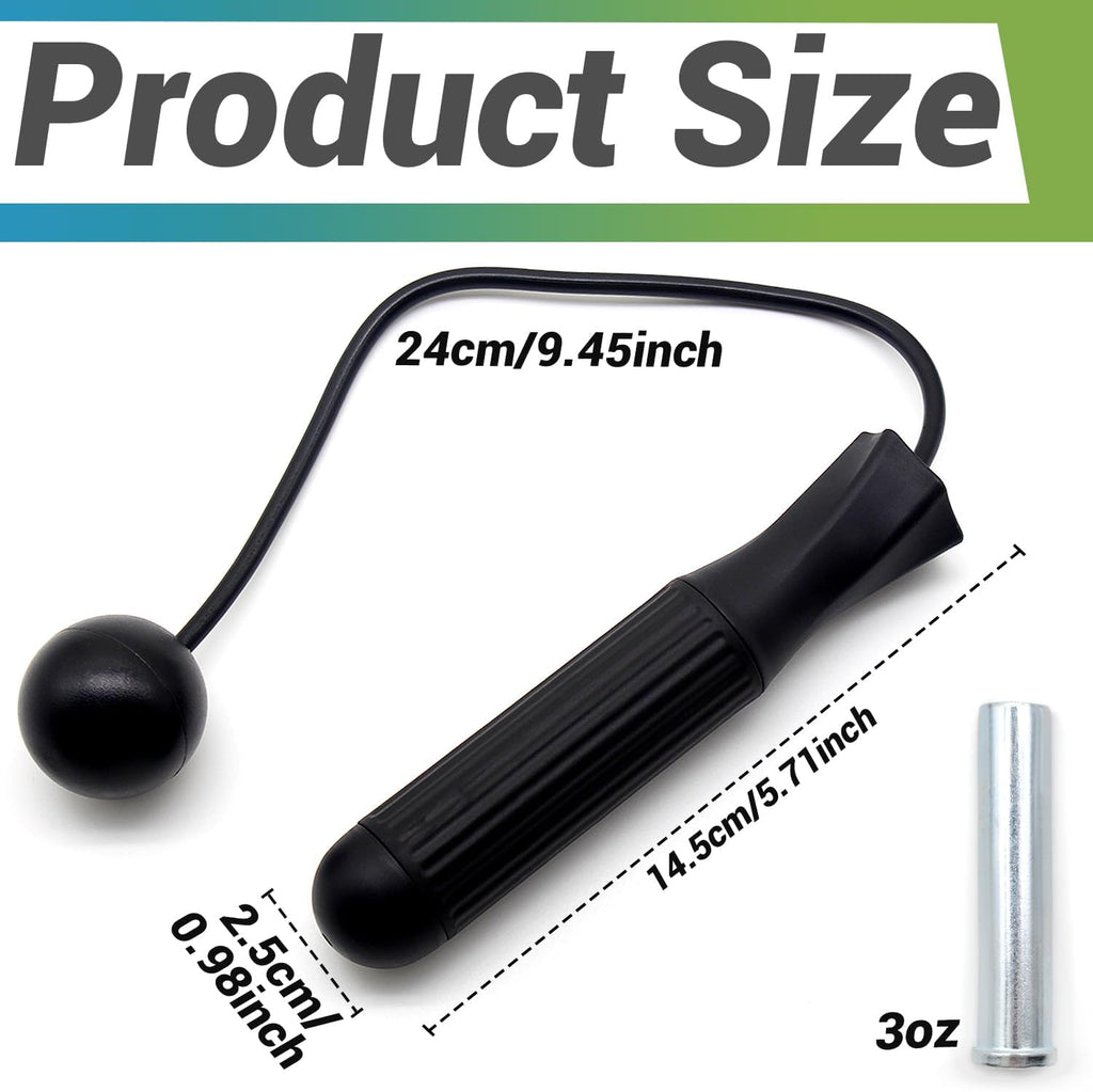 Ropeless Jump Rope Speed Skipping Rope Cordless with 180g Removable Weights for Double Unders, Exercise, WOD, Boxing