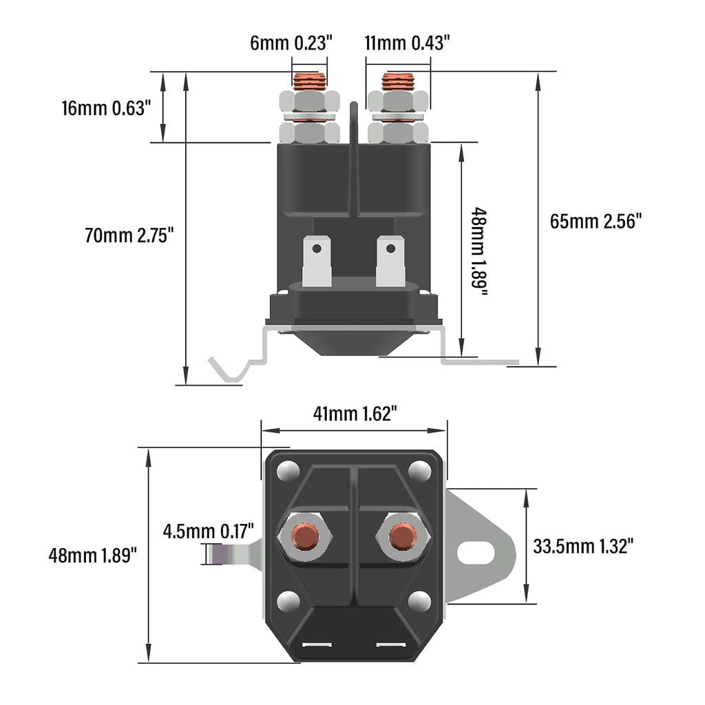 Starter Solenoid 192507 Replacement for Craftsman Riding Lawn Mower Husqvarna Trombetta Lawnmower Parts 532192507 582042802 582042801 435-325 Tractor LT2000 YS4500 21546294 705055