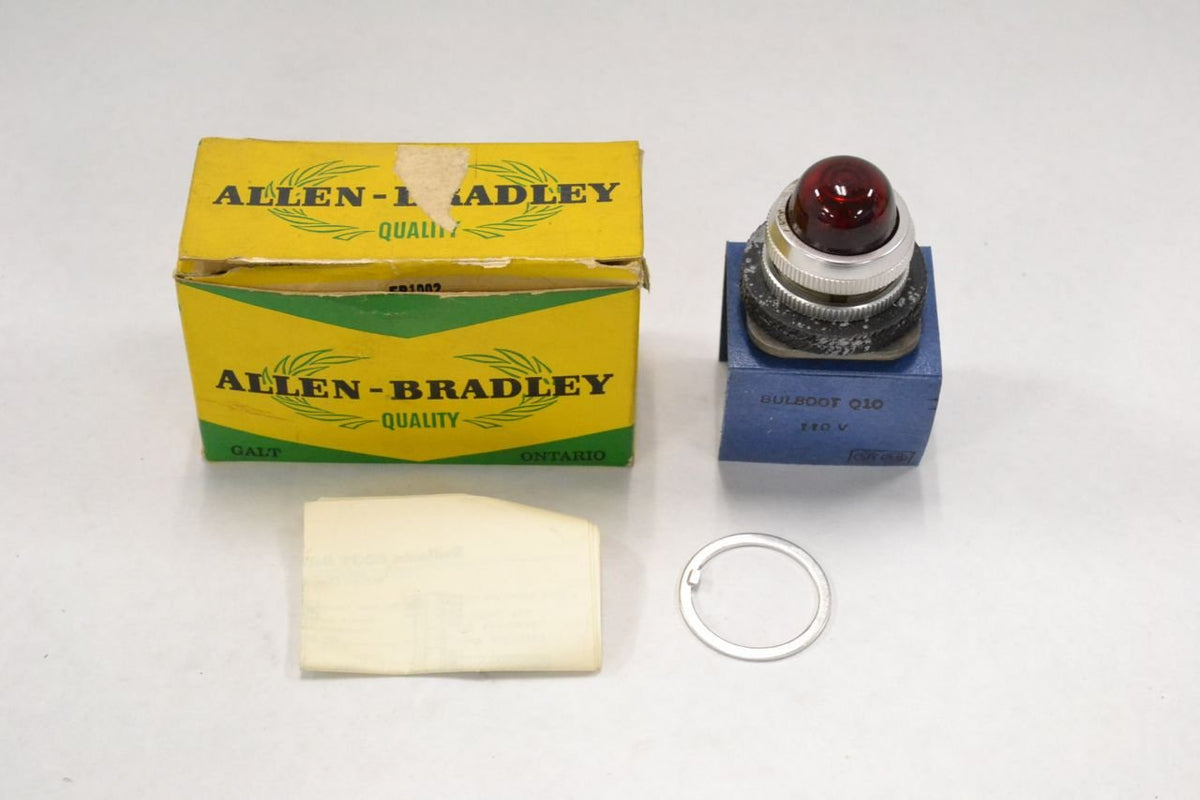 Allen Bradley 800T-Q10R Full Voltage Red Lens Pilot Light T38378