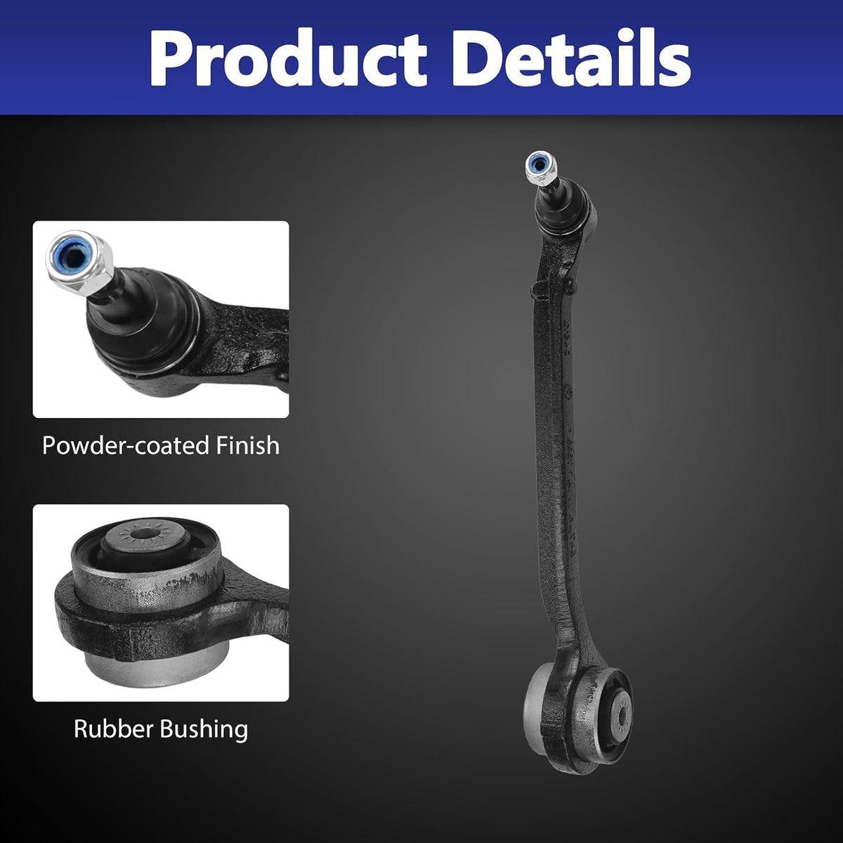 Control Arm, Replacement For Front Lower Control Arm with Ball Joint Suspension Kit Compatible With 2011-2019 Dodge Charger, 2011-2019 Dodge Challenger, 2011-2019 Chrysler 300