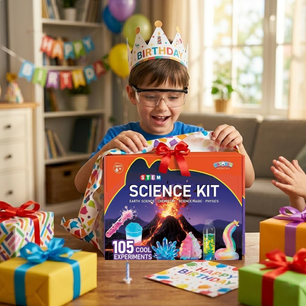 Science Kit for Kids Ages 8-12, 105 Experiments Set, Birthday Gift | STEM Toy for Boys Girls, Homeschool Classroom