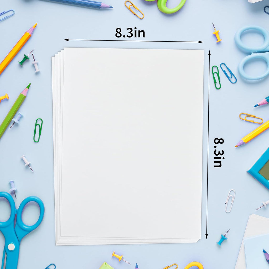 20 Sheets A4 Double Sided Adhesive Sheets, 8.3 x 11.5 Inch Super Strong Sticky Tape for Arts Craft Scrapbooking Photo