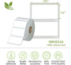 Compatible 2-1/4" x 1-1/4" Direct Thermal Labels Replacement for DYMO 30334 Barcodes Address Postage, Compatible with