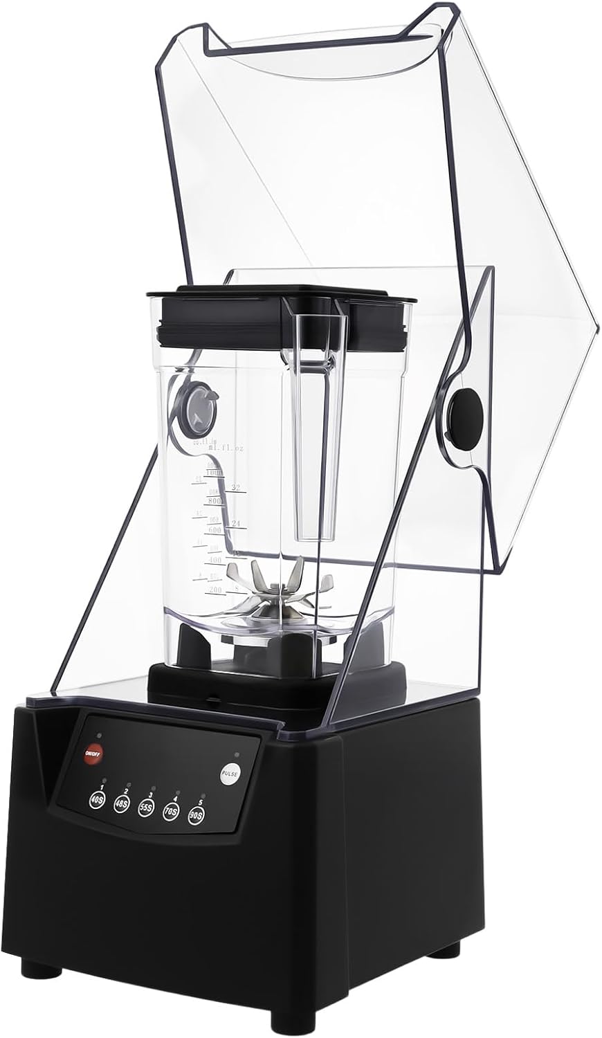 0.48gal Commercial Blender with Removable Soundproof Shield