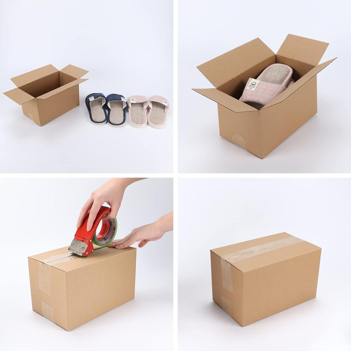 40 Packs 10x6x6 Shipping Boxes, Brown Mailing Boxes