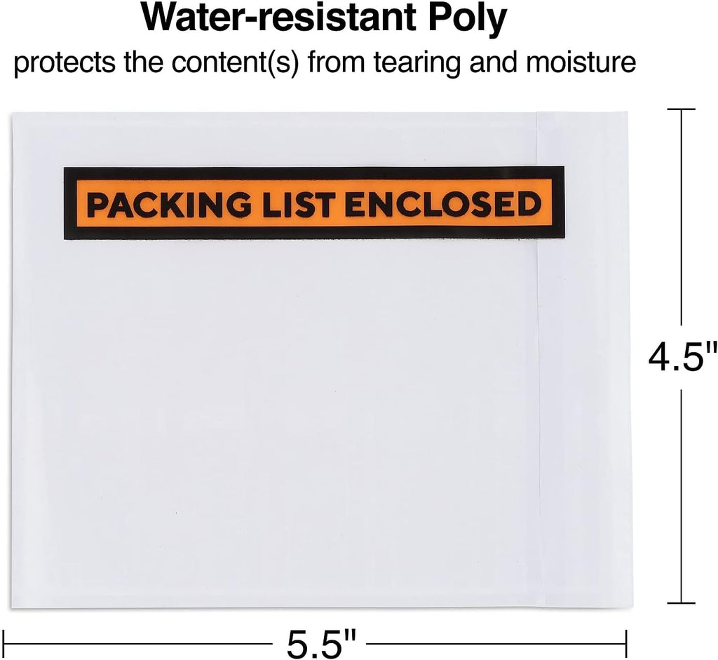 468074 Packing List Env 4 1/2-Inch x 5 1/2-Inch Red Packing List Enclosed 100/PK